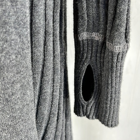 Athleta Charcoal Gray Ribbed Half-Zip Sweater Dress Small - Picture 4 of 7